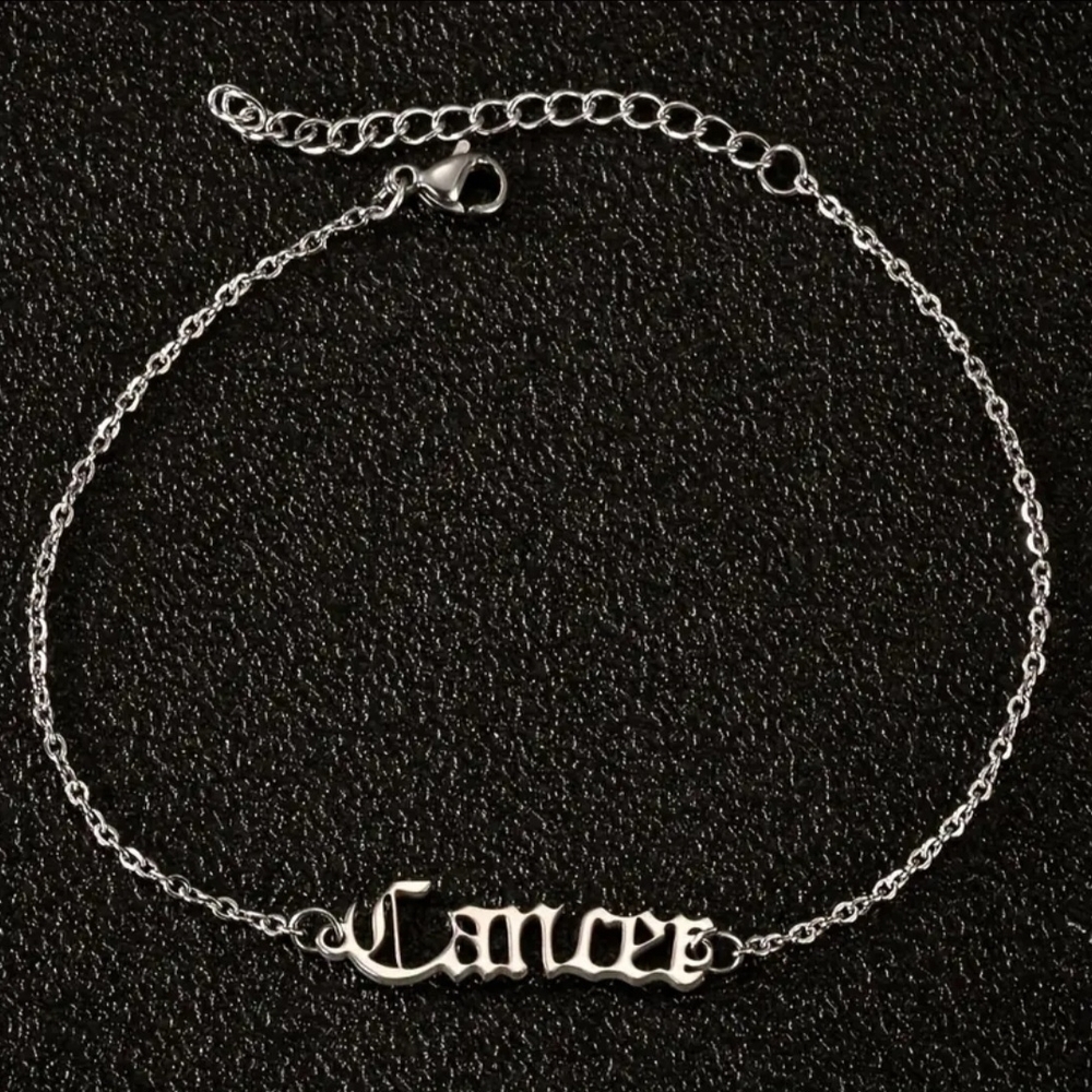 Silver Cancer Zodiac Bracelet/Anklet